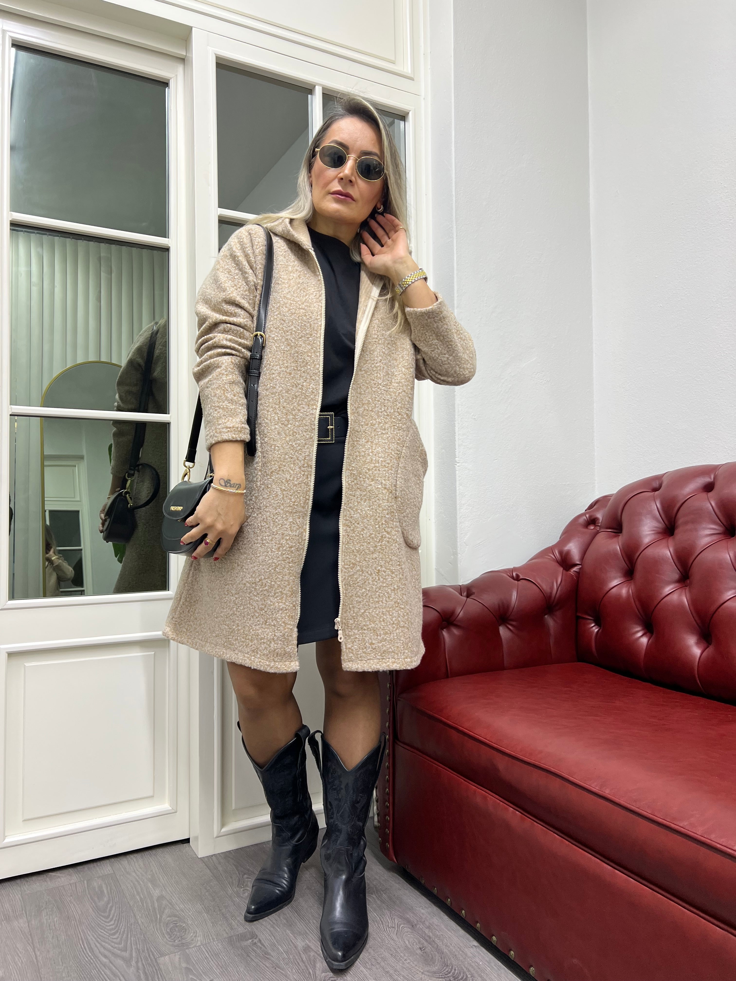 A01725 uzun buklet mont