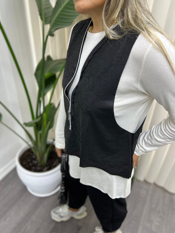 A01432 fermuarlı ikili takım bluz