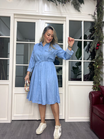 A02325 kot gömlek elbise