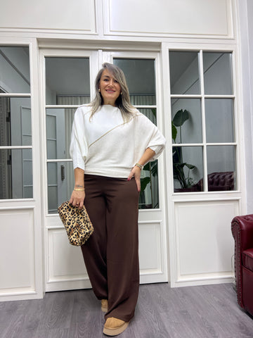 A02112 yarasa kol triko bluz