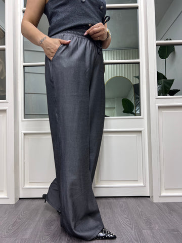 A01927 beli lastikli antrasit bol pantolon