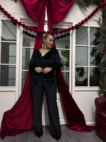 A02202 kadife likralı taşlı takım