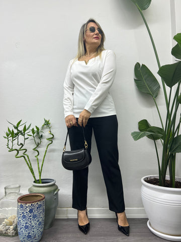 A01685 önü metal likra bluz