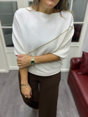 A02112 yarasa kol triko bluz