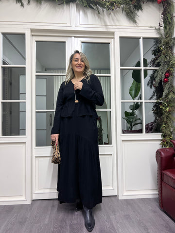 A02305 bluz etek fermuarlı takım