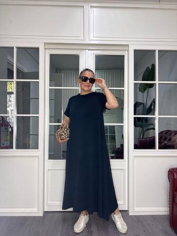 A02595 modal kumaş owersize bol maxi elbise
