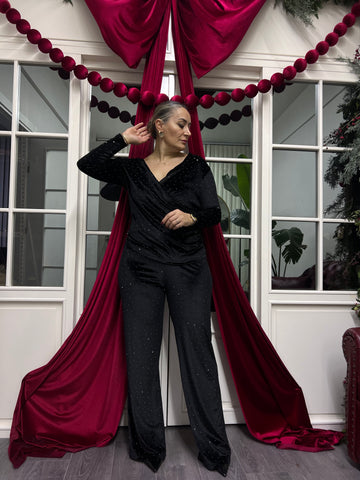 A02202 kadife likralı taşlı takım