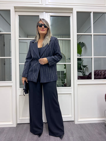 A02082 taşlı blazer ceket