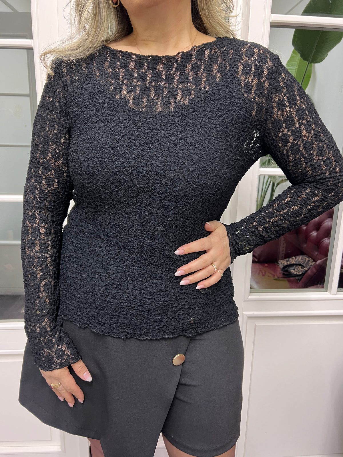 A02250 dantelli bluz