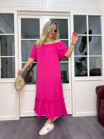 A02492 fuchsia madonna ayrobin dress