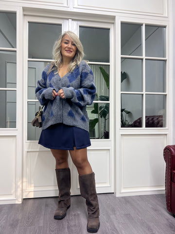 A02133 lacivert şort etek