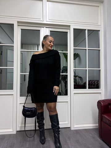 A02192 standart beden triko elbise