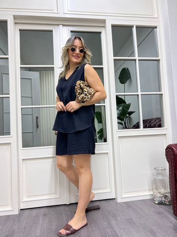 A01919 şort bluz takım