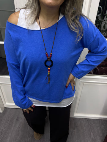 A02171 mavi triko set