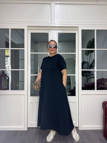 A02595 modal kumaş owersize bol maxi elbise