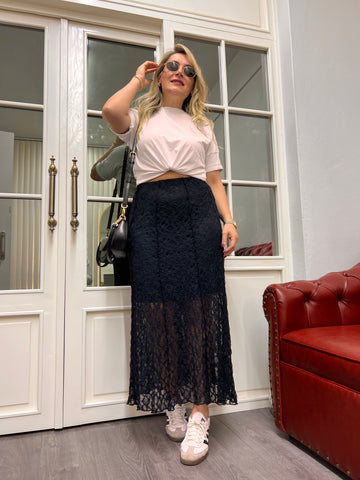 A01765 dantelli siyah beli lastikli