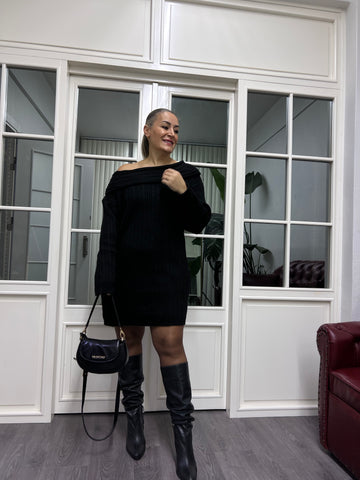 A02192 standart beden triko elbise