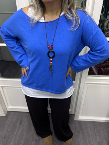 A02171 mavi triko set