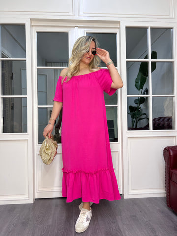 A02492 fuchsia madonna ayrobin dress