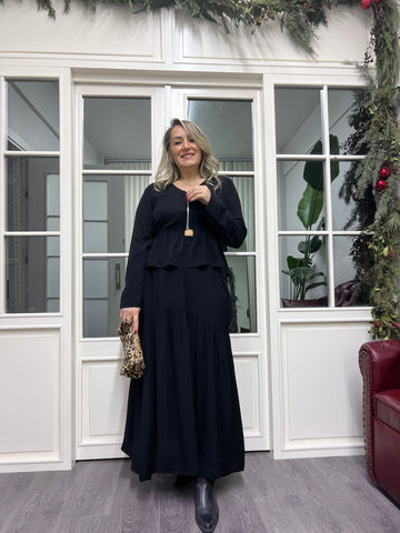 A02305 bluz etek fermuarlı takım