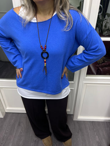 A02171 mavi triko set