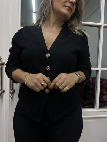 A02162 triko düğmeli triko hırka