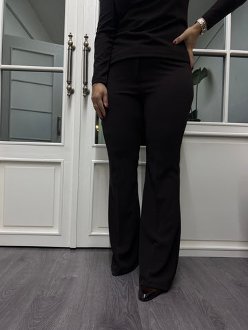 A02145 ispanyol paça likralı pantolon