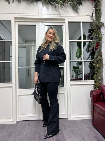 A02280 kruvaze dökümlü gömlek