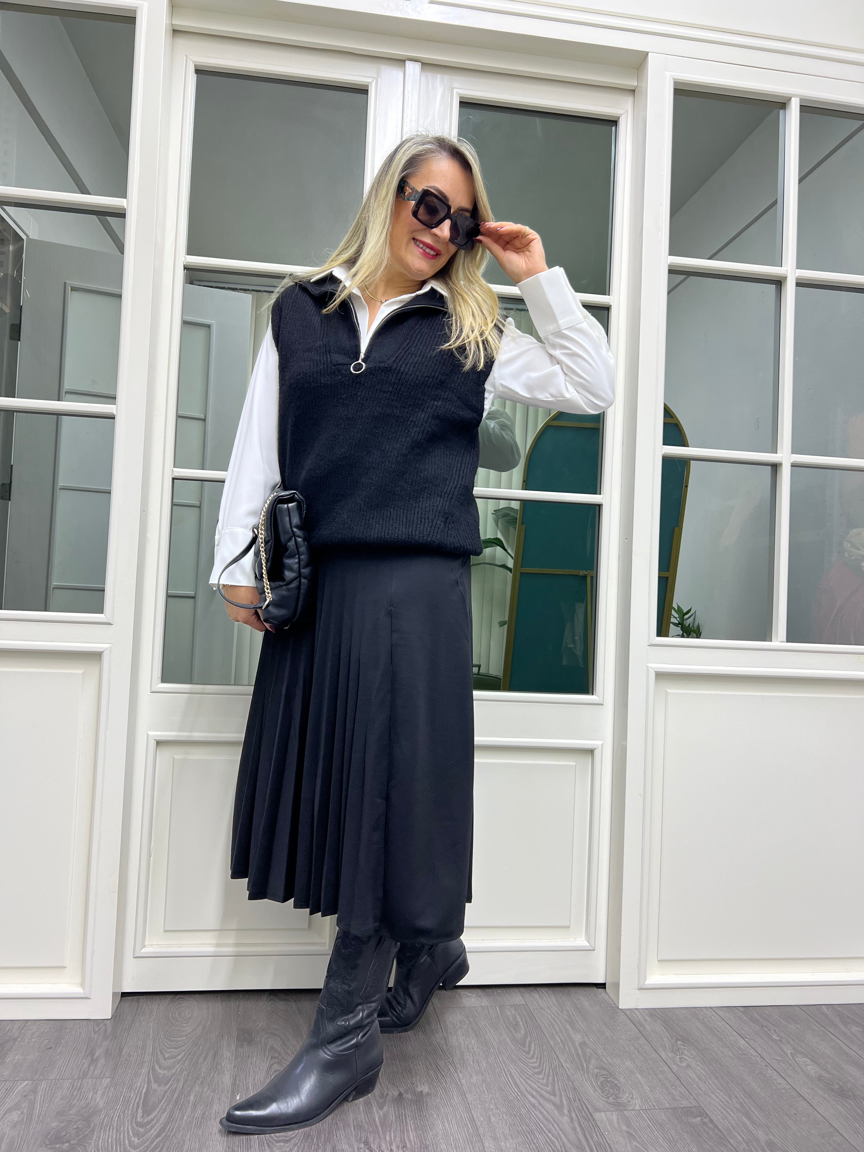 A01656 likra plise elbise