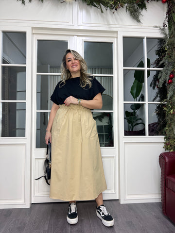 A02346 balon üstü likralı elbise