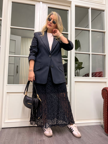 A01765 dantelli siyah beli lastikli