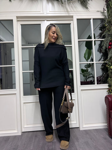 A02255 siyah likralı takım