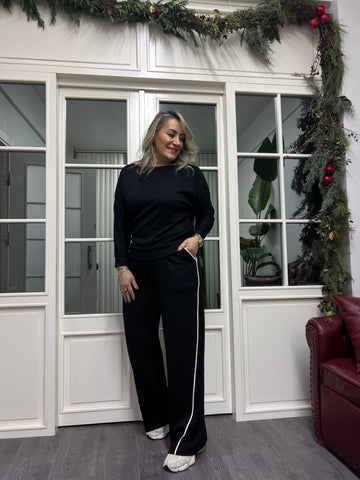 A02222 beyaz şeritli eşofman altı