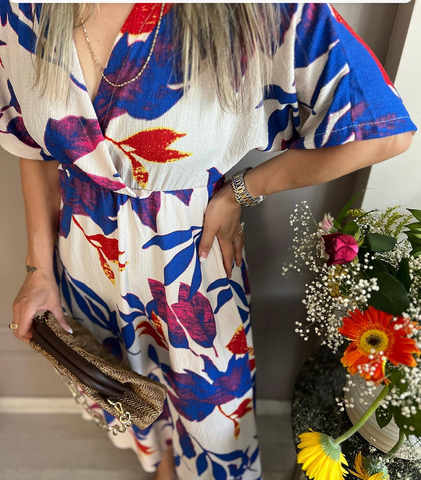 Likralı beli lastikli elbise