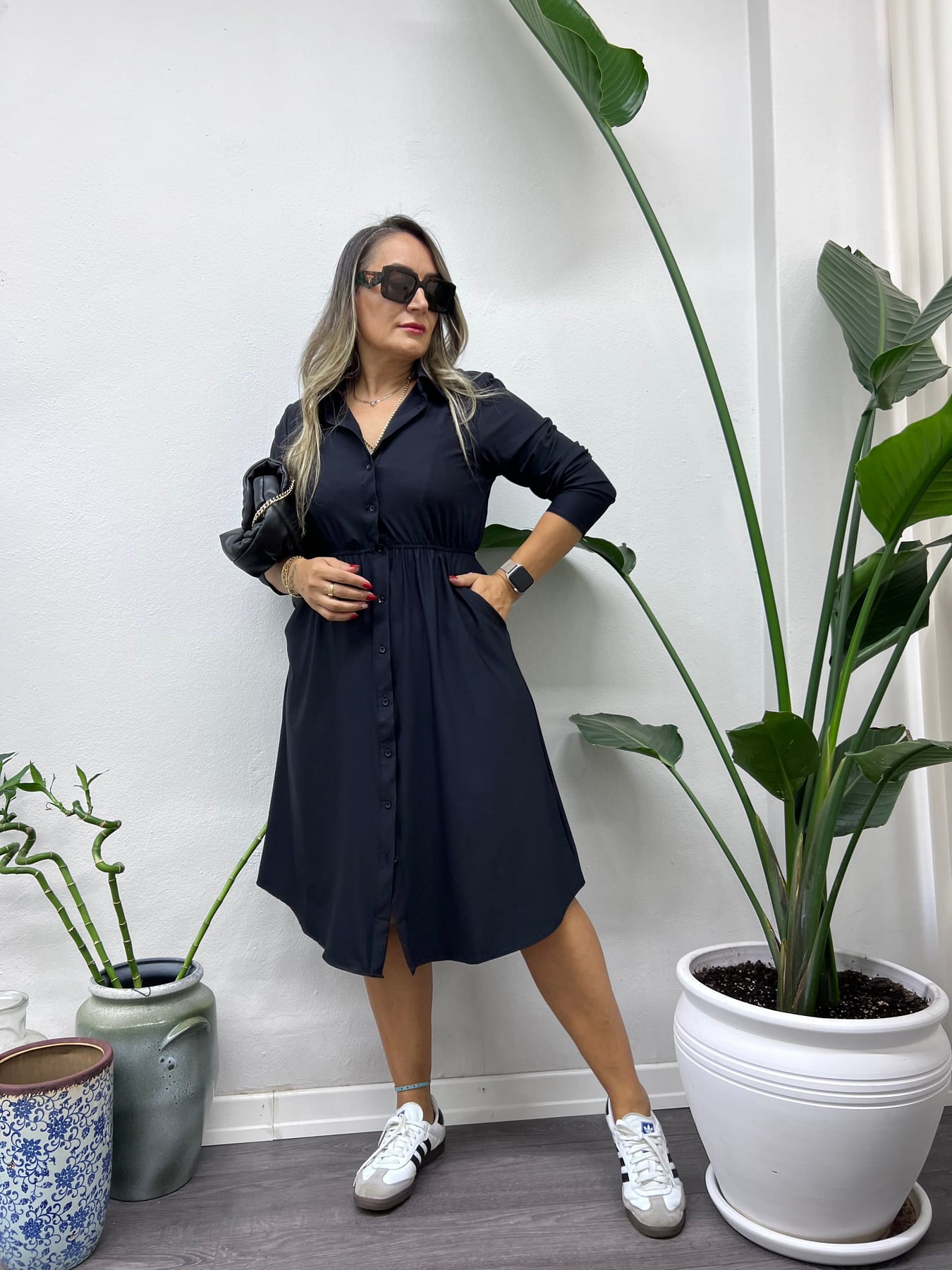 A01394 yakalı beli lastikli ful likra